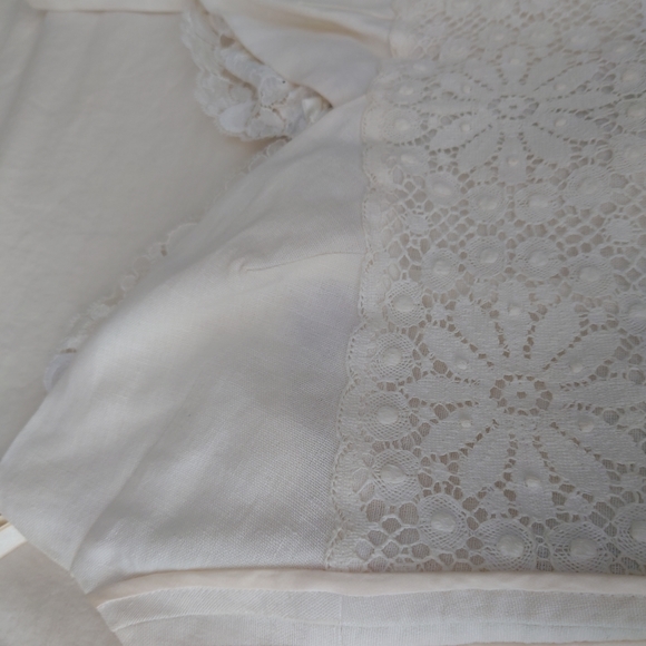 SOLD Stunning White Linen Dolce & Gabbana Lace Panel Mini Corset Dress Runway - Picture 7 of 16